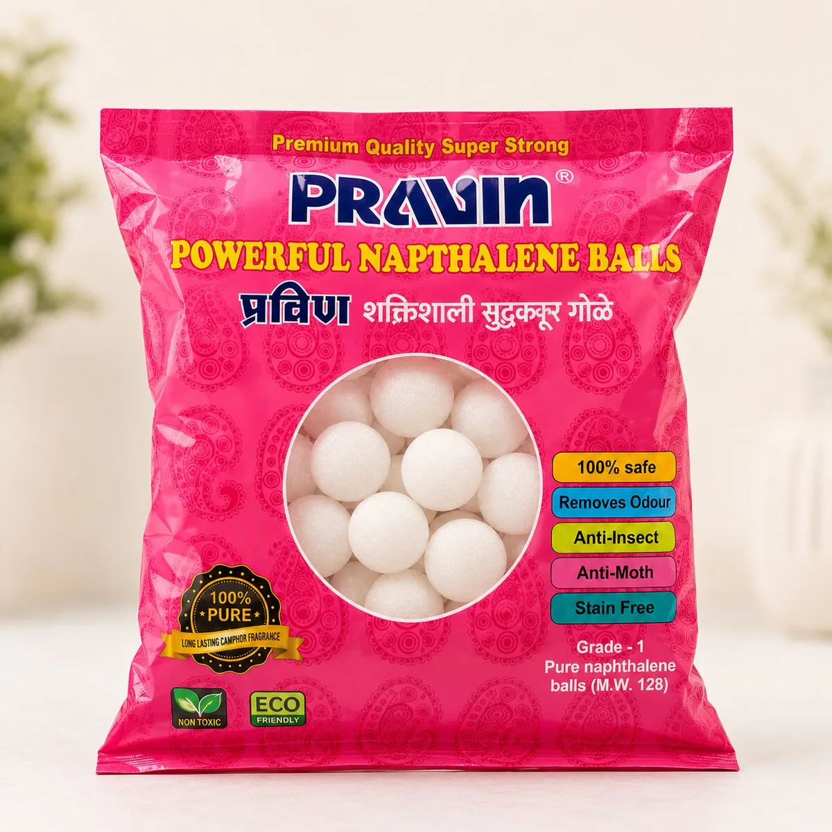 Pravin Powerful Naphthalene Balls — 50g (also 100g / 250g / 500g / 1kg)
